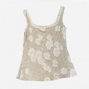 vintage y2k white floral lace tank top with corset fit  #fairycore